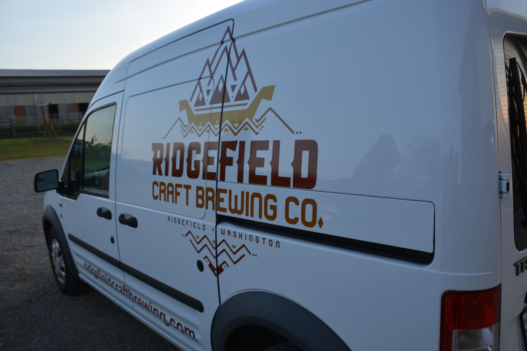 Ridgefield Craft Brewing logo and van